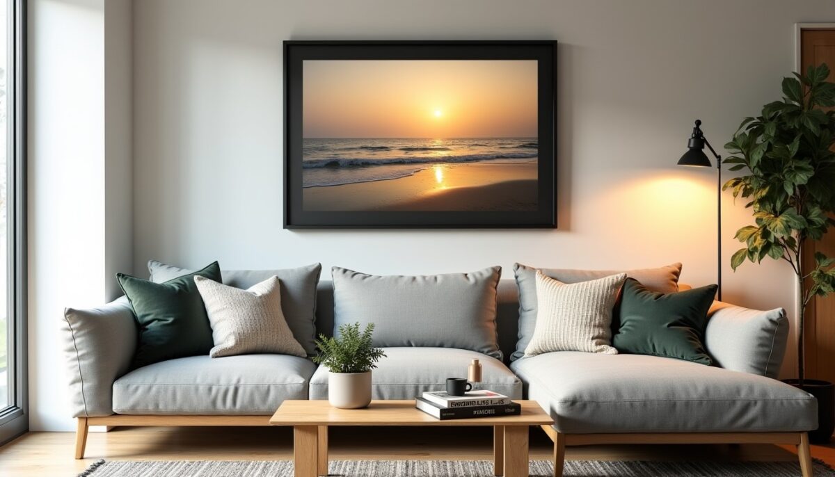 Salon sublimé : créez une atmosphère unique grâce à un grand cadre photo personnalisé